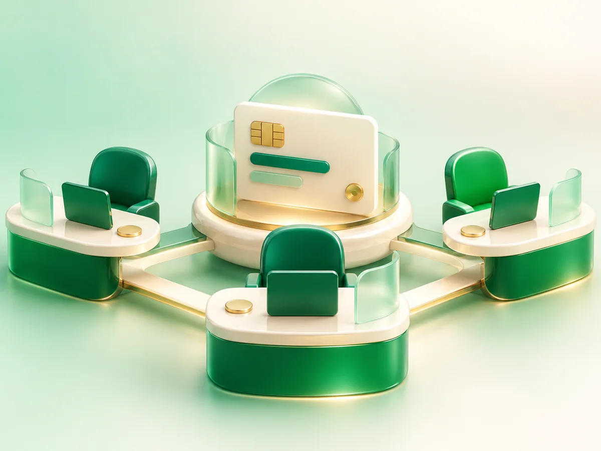 3D emerald clay team workspace with seats and an admin panel